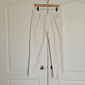Zara Men's Straight Leg Denim Jean White 31
